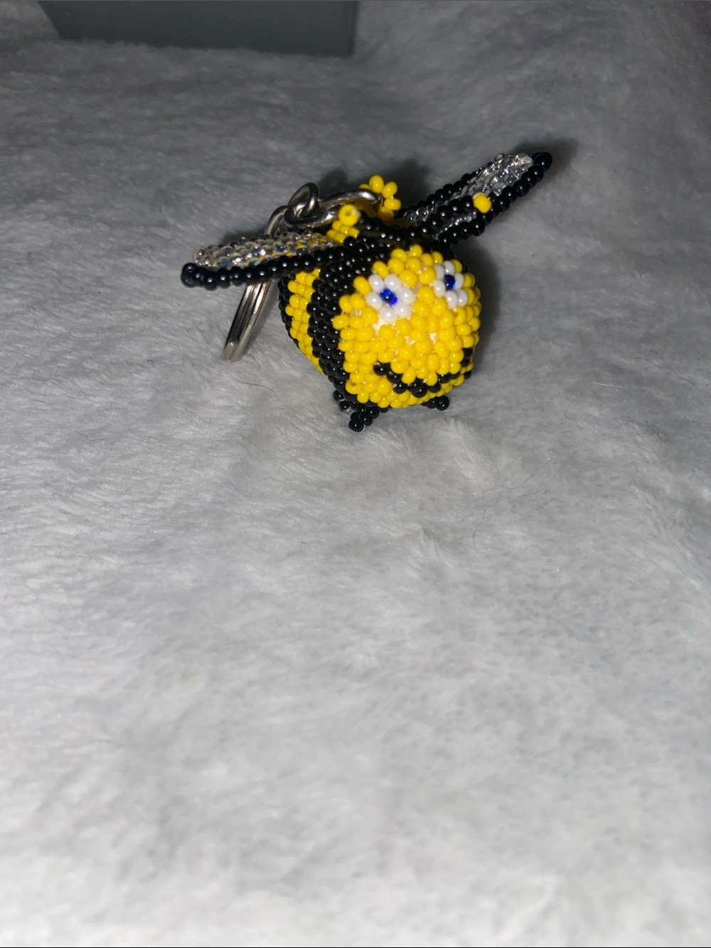 Handcrafted Yellow & Black Beaded Bee Charm